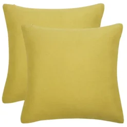 2 Pcs Waterproof Decorative Throw Pillow Covers For Home Garden Patio Tent Couch 18"x18" -Home Decor Shop 6239460 Yellow