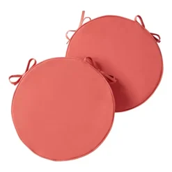 Greendale Home Fashions Outdoor Round Chair Pad 2-Pack -Home Decor Shop 6375471 Coral