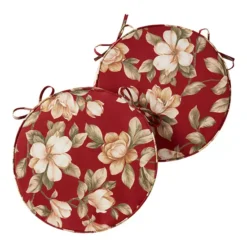 Greendale Home Fashions Outdoor Round Chair Pad 2-Pack -Home Decor Shop 6375471 Roma Floral