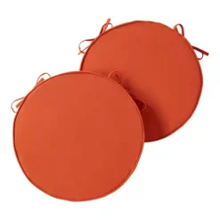 Greendale Home Fashions Outdoor Round Chair Pad 2-Pack -Home Decor Shop 6375471 Rust