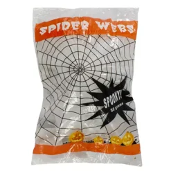 Christmas Central 10" Stretchable White Spider Web Halloween Decoration