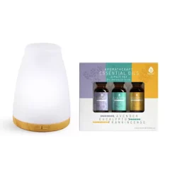 Pursonic Aromatherapy USB Diffuser & Essential Oil Set- Top 3 Oils With 2 Mist Settings Changing Ambient Light Settings -Home Decor Shop 6471958 ALT