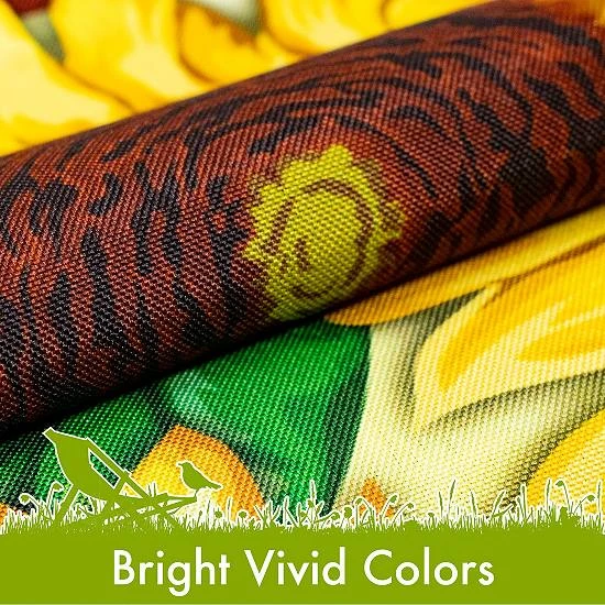 G128 Garden Flag Welcome 4 Sunflowers 12"x18" 3 G128 Garden Flag Welcome 4 Sunflowers 12"x18" - Image 3