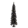 PULEO INTERNATIONAL 4-ft. Pre-Lit Black Artificial Alpine Pencil Christmas Tree