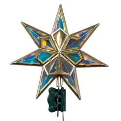 Kurt Adler Iridescent Seven-Pointed Star LED Tree Topper