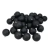 Northlight Set Of 32 Black Shatterproof Matte Christmas Ball Ornaments