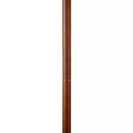 Walnut And Brass Modern Stick Floor Lamp 3 Walnut And Brass Modern Stick Floor Lamp - Image 3