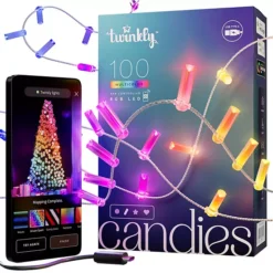 Twinkly Candies 100-Light Candle-Shape RGB String Lights