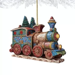 Christmas Train Wooden Christmas Ornaments By G. Debrekht - Christmas Decor