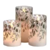 Mikasa Eucalyptus Teardrop Wick LED Wax Candle 3-piece Set