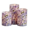 Mikasa Hydrangea Teardrop Wick LED Wax Candle 3-piece Set