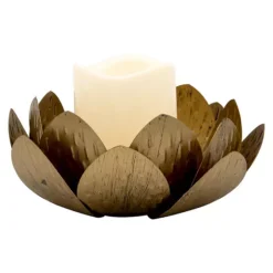 LumaBase Lotus Candle Holder & LED Candle Table Decor