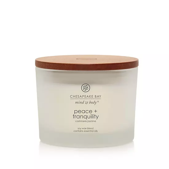 Chesapeake Bay Peace + Tranquility Cashmere Jasmine 3-Wick Jar Candle 1 Chesapeake Bay Peace + Tranquility Cashmere Jasmine 3-Wick Jar Candle