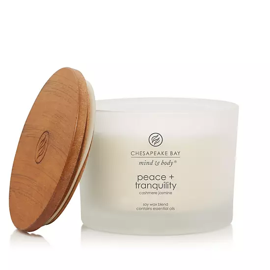 Chesapeake Bay Peace + Tranquility Cashmere Jasmine 3-Wick Jar Candle 3 Chesapeake Bay Peace + Tranquility Cashmere Jasmine 3-Wick Jar Candle - Image 3