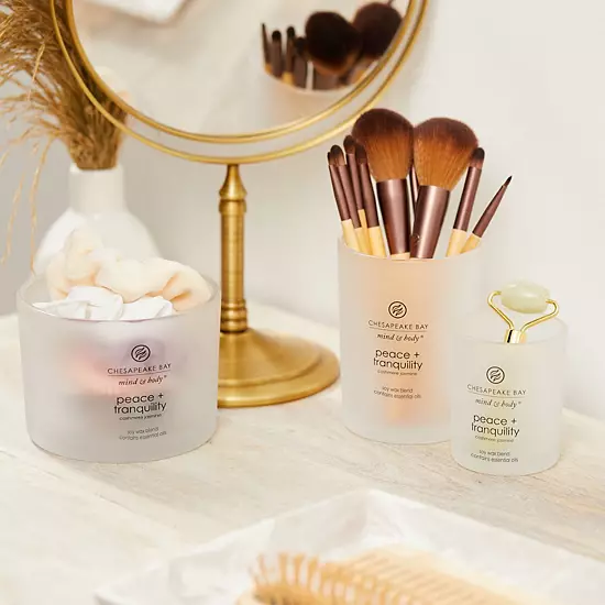 Chesapeake Bay Peace + Tranquility Cashmere Jasmine 3-Wick Jar Candle 5 Chesapeake Bay Peace + Tranquility Cashmere Jasmine 3-Wick Jar Candle - Image 5