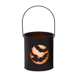 Metal Lighted Halloween Lantern -Home Decor Shop 6941621 Bat 1
