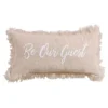 Levtex Home Pembroke Spa Be Our Guest Burlap Decorative Throw Pillow