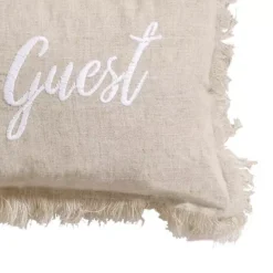 Levtex Home Pembroke Spa Be Our Guest Burlap Decorative Throw Pillow -Home Decor Shop 6968558 ALT3