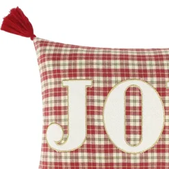 Levtex Home Home For Christmas Joy Plaid Tasseled Throw Pillow -Home Decor Shop 7001424 ALT3