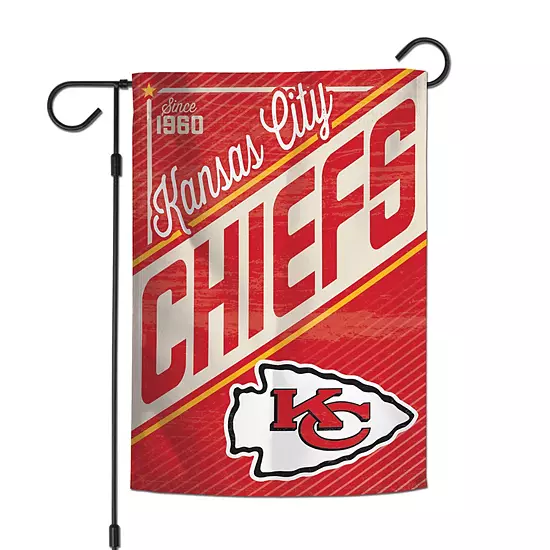 WinCraft Kansas City Chiefs 12" X 18" Retro Double-Sided Garden Flag 1 WinCraft Kansas City Chiefs 12" X 18" Retro Double-Sided Garden Flag