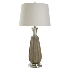 Roanoke Brown Table Lamp With Cream Lamp Shade -Home Decor Shop 7121222 ALT7
