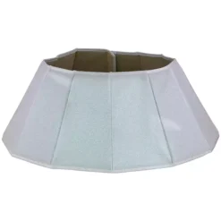 Northlight 26-in. Shiny White Fabric Hexagonal Christmas Tree Collar