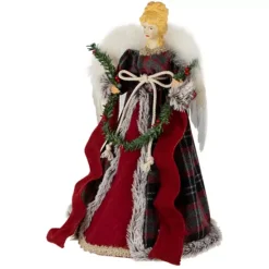 Northlight 16-in. Red & Plaid Angel Christmas Tree Topper 8 Northlight 16-in. Red & Plaid Angel Christmas Tree Topper -Home Decor Shop 7121536 ALT2