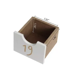 Polar Elegance Wooden Christmas Advent Calendar With 24 Drawers To Fill Small Gifts With Led Lights -Home Decor Shop 7159574 ALT3