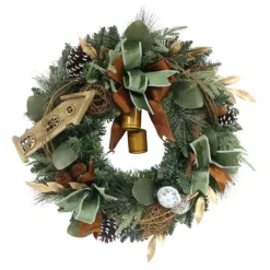 PULEO INTERNATIONAL Adorned Pine Artificial Wreath