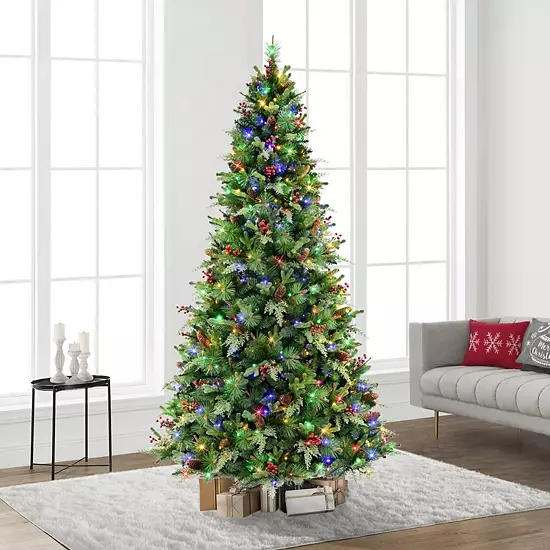Puleo International Inc. 7.5-ft. Pre-Lit Albany Spruce Adorned Artificial Christmas Tree 2 Puleo International Inc. 7.5-ft. Pre-Lit Albany Spruce Adorned Artificial Christmas Tree - Image 2
