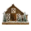 Melrose LED Flocked Nativity Stable Table Decor