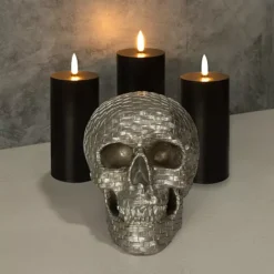 LumaBase Battery Operated 3D Wick Pillar Candles Set Of 3 -Home Decor Shop 7196659 ALT7