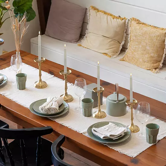 LumaBase Luminarias Battery Operated 3D Wick Flame Taper Candle Set Of 4 3 LumaBase Luminarias Battery Operated 3D Wick Flame Taper Candle Set Of 4 - Image 3