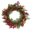 Northlight Red Berries & Two Tone Leaves Artificial Christmas Wreath