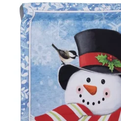 Northlight Snowman With Wreath Outdoor Christmas Garden Flag -Home Decor Shop 7232190 ALT3