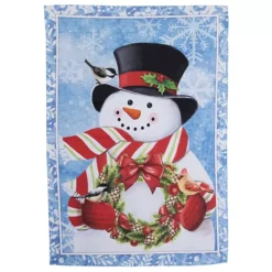 Northlight Snowman With Wreath Outdoor Christmas Garden Flag -Home Decor Shop 7232190 ALT6