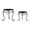 Pure Garden 2-Piece Nesting Wrought Iron-Inspired Plant Stands