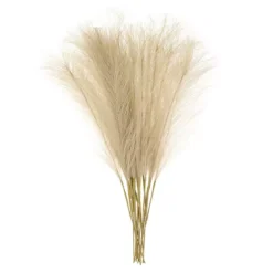 25 Pcs Faux Pampas Grass 21 Inch Artificial Fake Dried Pampas Grass Decor For Wedding