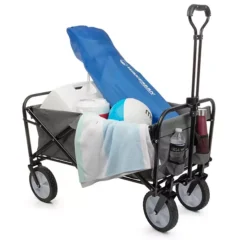 Pure Garden Gray Collapsible Wagon Folding Cart -Home Decor Shop 7538883 ALT13