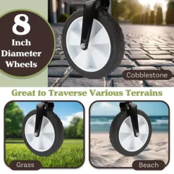 Pure Garden Gray Collapsible Wagon Folding Cart -Home Decor Shop 7538883 ALT6