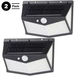 Pure Garden Outdoor Solar Light 2-pc. Set – Motion Sensor -Home Decor Shop 7538899 ALT2