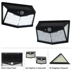 Pure Garden Outdoor Solar Light 2-pc. Set – Motion Sensor -Home Decor Shop 7538899 ALT4