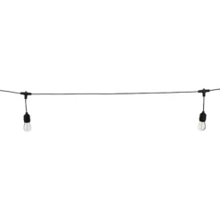 Pure Garden 50-ft. Outdoor String Light – Black Wire, Clear Bulbs -Home Decor Shop 7538900 ALT15