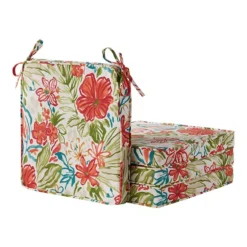 Greendale Home Fashions 4-Piece Outdoor Square Chair Pad Set -Home Decor Shop 7599698 Breeze Floral