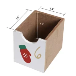 Polar Elegance Christmas Wooden Advent Calendar Book With LED Lighting Red Christmas Skiing Scenes -Home Decor Shop 7682846 ALT4