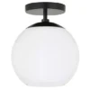 Finley & Sloane Bartlett 9-in. Wide Semi-Flush Mount Light Fixture With Glass Shade