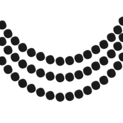 3 Pcs Pom Pom Garland, 6.5 Feet Hanging Garland Ball Banner With 20Pcs Felt Balls 20 3 Pcs Pom Pom Garland, 6.5 Feet Hanging Garland Ball Banner With 20Pcs Felt Balls -Home Decor Shop 7703131 Black