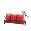 Studio 66 Rudy Triple Votive Candle Tray With Decorative Holder