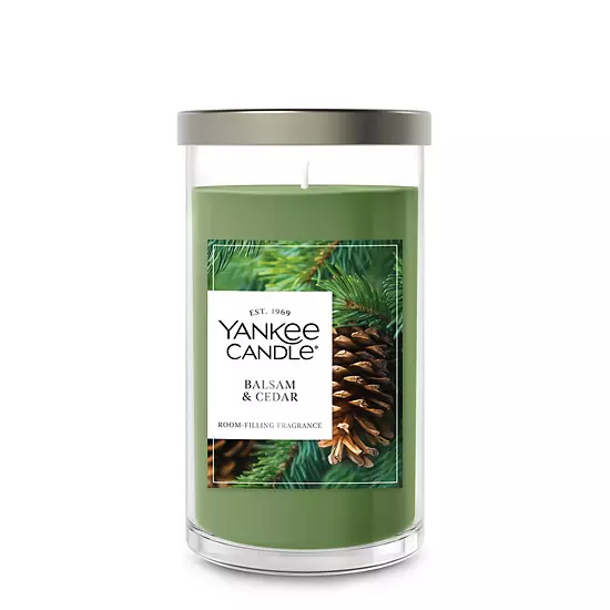 Yankee Candle Balsam & Cedar 14.25-oz. Medium Pillar Candle 1 Yankee Candle Balsam & Cedar 14.25-oz. Medium Pillar Candle