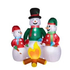5 Ft. Inflatable Snowman Family Outdoor Decor